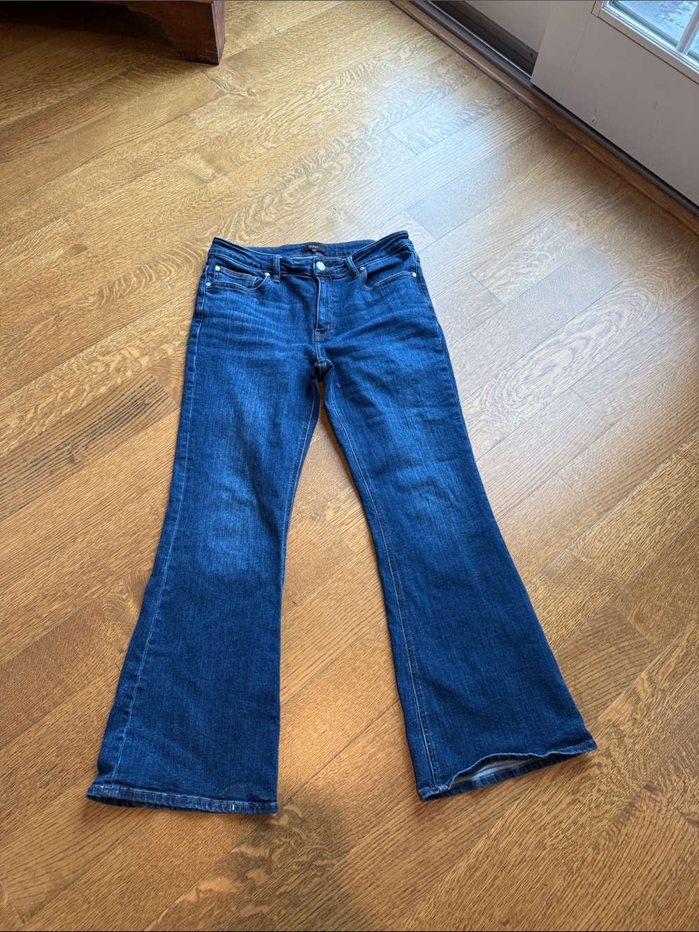 Quince Women's Dark Blue Flare Jeans